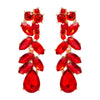 Luxurious Lady Streetwear Leaf Alloy Inlay Glass Stone Women'S Drop Earrings