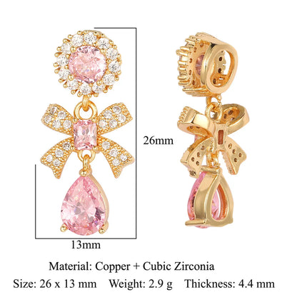 Luxurious Peacock Butterfly Gem Plating Inlay Zircon Charms Jewelry Accessories