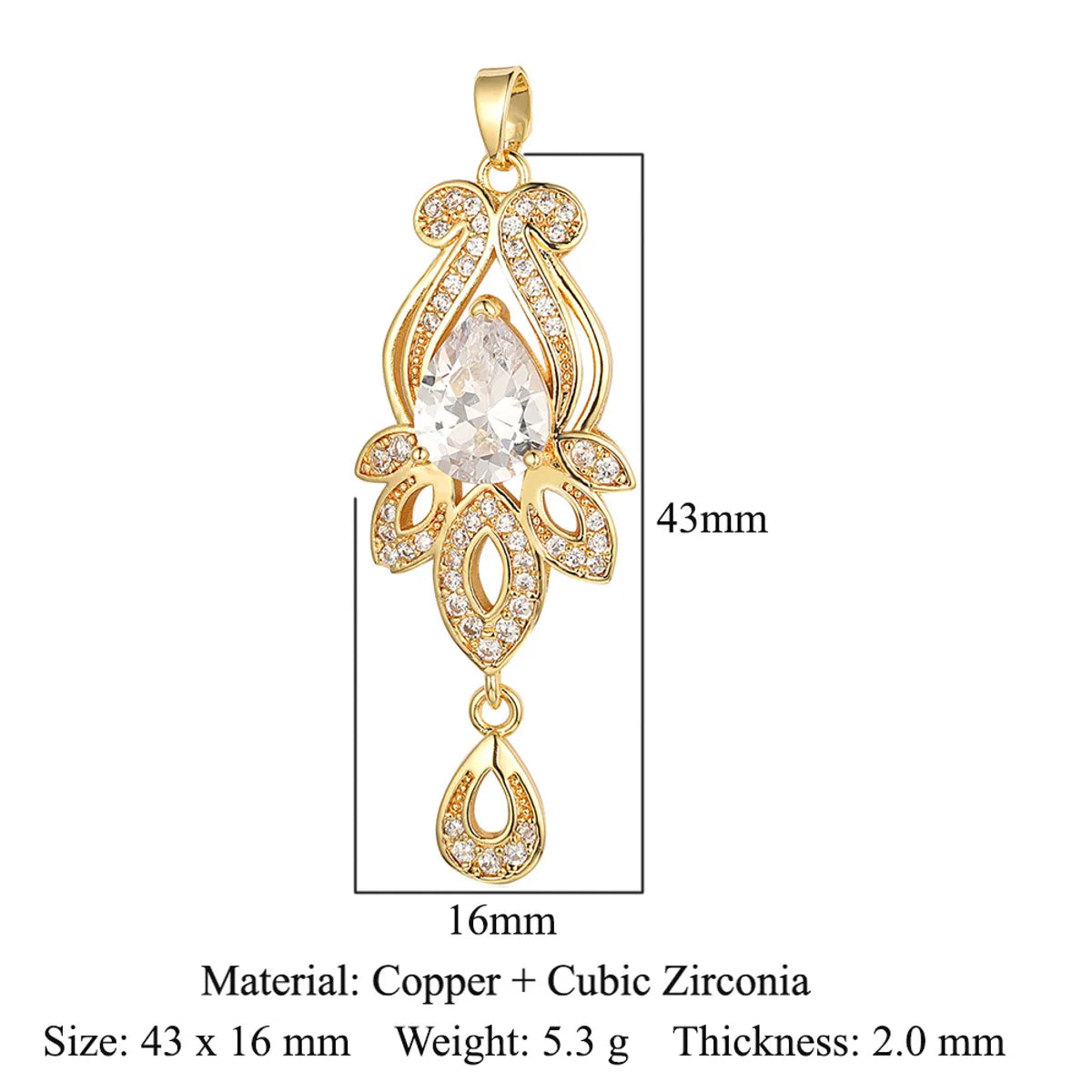 Luxurious Peacock Butterfly Gem Plating Inlay Zircon Charms Jewelry Accessories