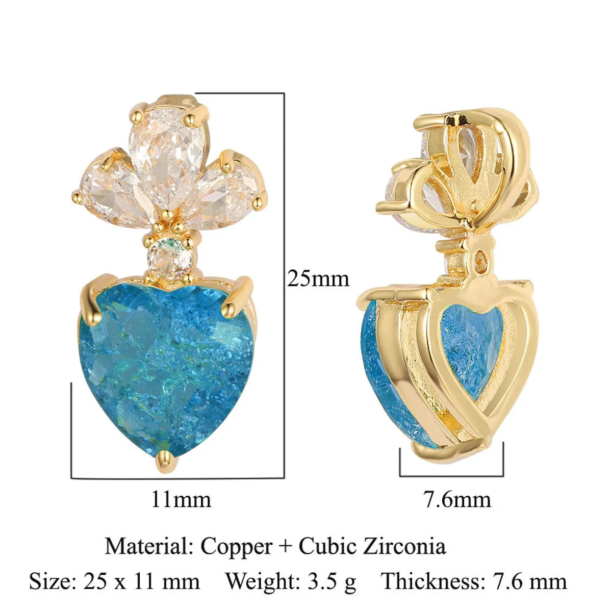 Luxurious Peacock Butterfly Gem Plating Inlay Zircon Charms Jewelry Accessories