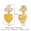 Luxurious Peacock Butterfly Gem Plating Inlay Zircon Charms Jewelry Accessories