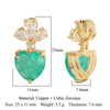 Luxurious Peacock Butterfly Gem Plating Inlay Zircon Charms Jewelry Accessories