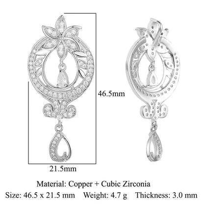 Luxurious Peacock Butterfly Gem Plating Inlay Zircon Charms Jewelry Accessories