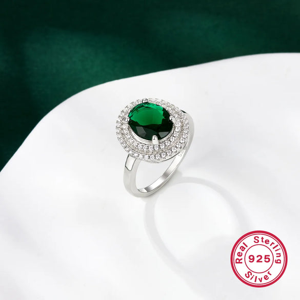 Luxurious Round Square Rhombus White Gold Plated Zircon Sterling Silver Wholesale Rings Earrings Necklace