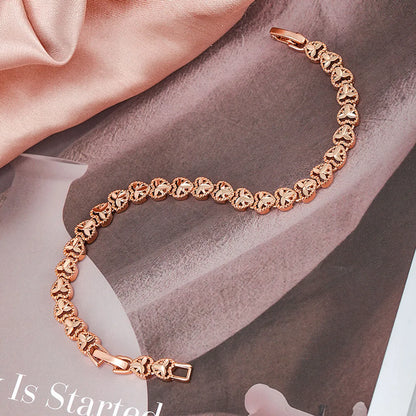 Luxurious Shamrock Irregular Butterfly Alloy Copper Asymmetrical Plating Inlay Artificial Diamond 18k Gold Plated Bracelets