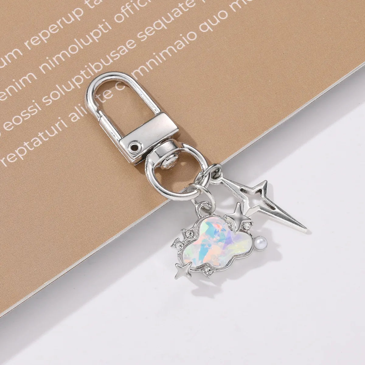 Luxurious Shiny Letter Alloy Asymmetrical Alloy Keychain