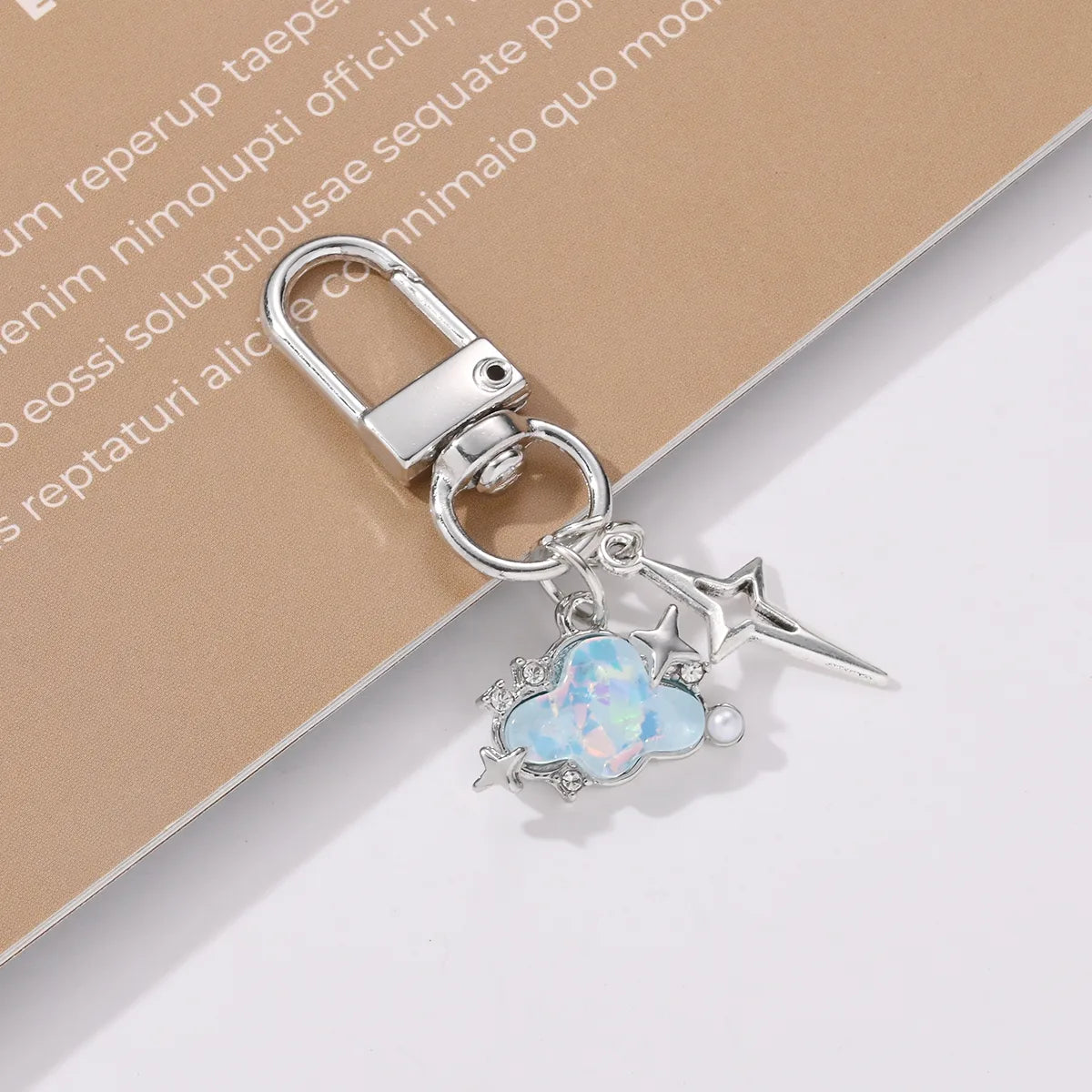 Luxurious Shiny Letter Alloy Asymmetrical Alloy Keychain