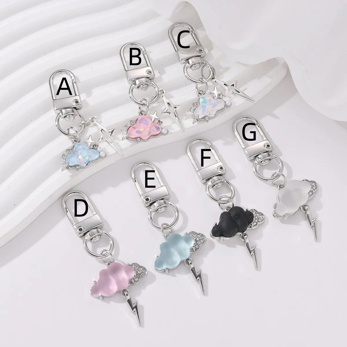 Luxurious Shiny Letter Alloy Asymmetrical Alloy Keychain