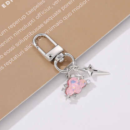 Luxurious Shiny Letter Alloy Asymmetrical Alloy Keychain