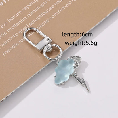 Luxurious Shiny Letter Alloy Asymmetrical Alloy Keychain