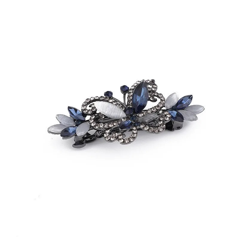 Luxurious Simple Style Korean Style Butterfly Alloy Inlay Rhinestones Opal Hair Clip