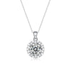 Luxurious Snowflake Sterling Silver Moissanite Pendant Necklace In Bulk