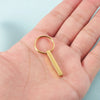 Luxurious Customization Laser Engraving Solid Color 304 Stainless Steel Unisex Keychain