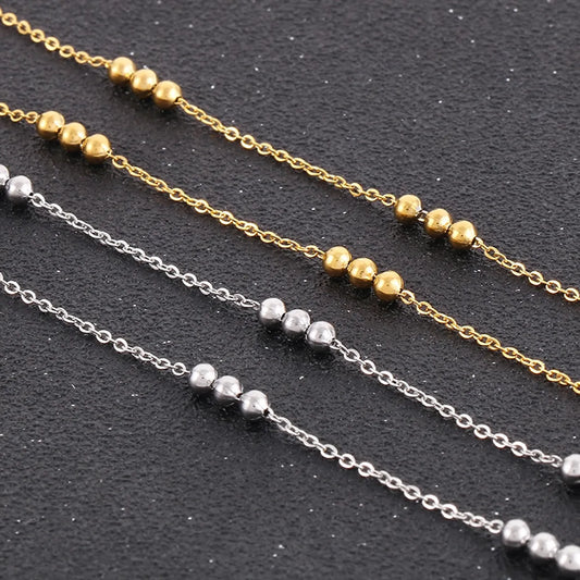 Luxurious Solid Color Stainless Steel Plating 18k Gold Plated Necklace