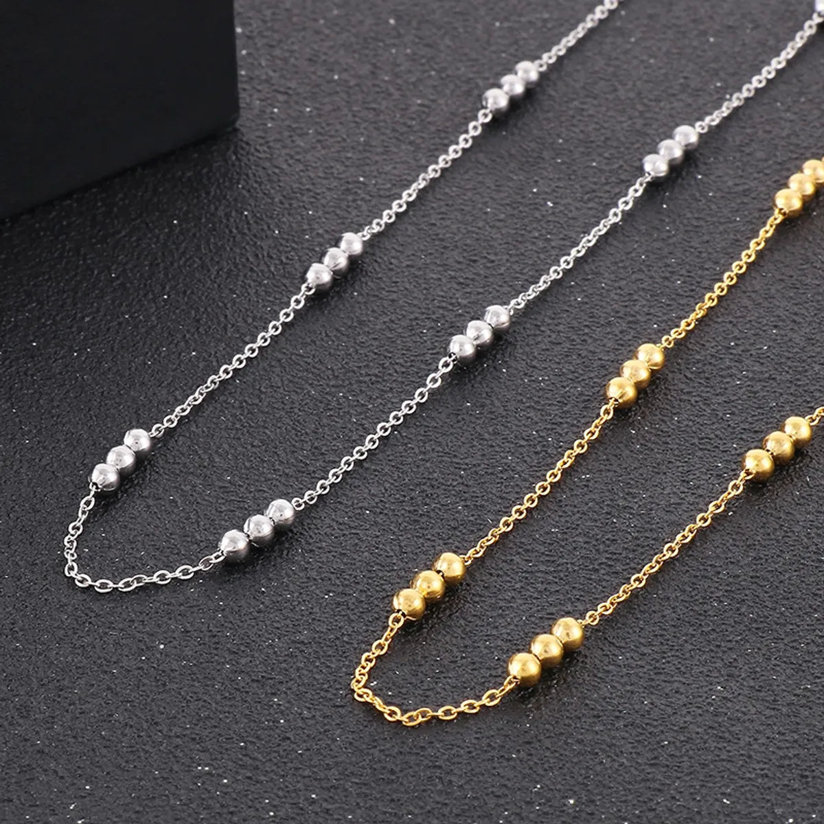 Luxurious Solid Color Stainless Steel Plating 18k Gold Plated Necklace