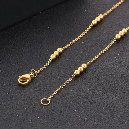 Luxurious Solid Color Stainless Steel Plating 18k Gold Plated Necklace