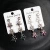 Luxury Bridal Jewelry Retro Marquise Rhinestone Alloy Drop Shape Earrings Set With Gemstones For Women