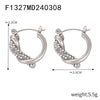 Luxury Diamondembedded Gold Titanium Steel Ring And Earrings Set For Female In Chic Style