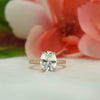 Luxury Electroplated Copper Oval Gemstone Ring With Diamond Encrusted Geometric Design Fashion Wedding Engagement Jewelry