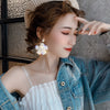 Luxury Exaggerated Artificial Crystal Flower Earrings For Women