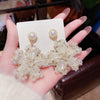 Luxury Exaggerated Artificial Crystal Flower Earrings For Women