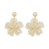 Luxury Exaggerated Artificial Crystal Flower Earrings For Women