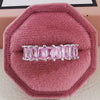 Luxury Geometric Copper Women's Engagement Ring With Full Circle Zircon Inlay And Electroplated Diamond Look