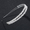 Luxury Handmade Crystal Rhinestone Double Layer Wedding Headband Simple Bridal Hair Accessory For Women