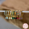 Luxury High Grade Hot Selling Women's Colorful Water Drop Earrings In Geometric Pattern Copper Material With Zircon Inlaid