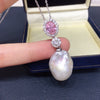 Luxury Inlaid Freshwater Pearl Pendant Necklace With Fish Tail Locke Alien Shape Copper Accessory