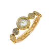 Luxury Ladies Quartz Bracelet Watch With Alloy Case And Stainless Steel Clasp Round Dial Fashion Style