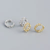 Luxury Metal S925 Sterling Silver Geometric Style Electroplated Casual Earrings