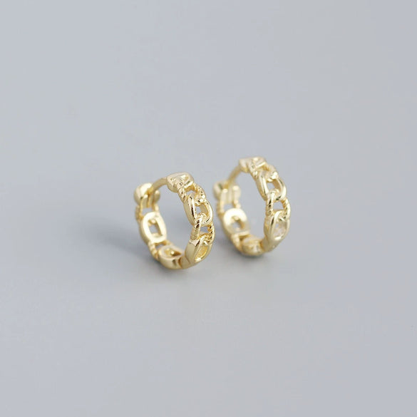 Luxury Metal S925 Sterling Silver Geometric Style Electroplated Casual Earrings