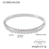 Luxury Minimalist Ring And Bracelet Combination Titanium Steel 18K Gold Plated Geometric Diamondencrusted Zircon Bracelet