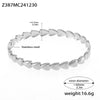 Luxury Minimalist Ring And Bracelet Combination Titanium Steel 18K Gold Plated Geometric Diamondencrusted Zircon Bracelet