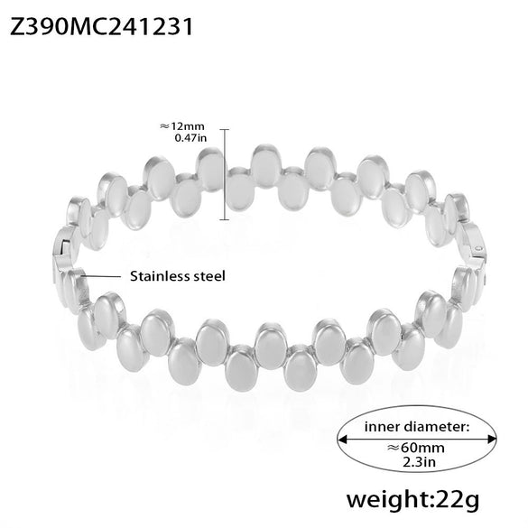 Luxury Minimalist Ring And Bracelet Combination Titanium Steel 18K Gold Plated Geometric Diamondencrusted Zircon Bracelet