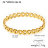Luxury Minimalist Ring And Bracelet Combination Titanium Steel 18K Gold Plated Geometric Diamondencrusted Zircon Bracelet