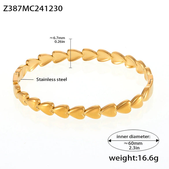Luxury Minimalist Ring And Bracelet Combination Titanium Steel 18K Gold Plated Geometric Diamondencrusted Zircon Bracelet