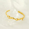Luxury Pearl Design Titanium Steel 18K Gold Electroplated Bracelet For Female