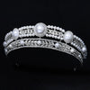 Luxury Pearl Rhinestone Crown For Women Princess Bridal Wedding Headpiece For Ceremony Banquet Party And Photography Accessories