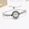 Luxury Rhinestone Adjustable Women's Watch Strap Bracelet Stainless Steel And Alloy Material Round Shape Leisure Style