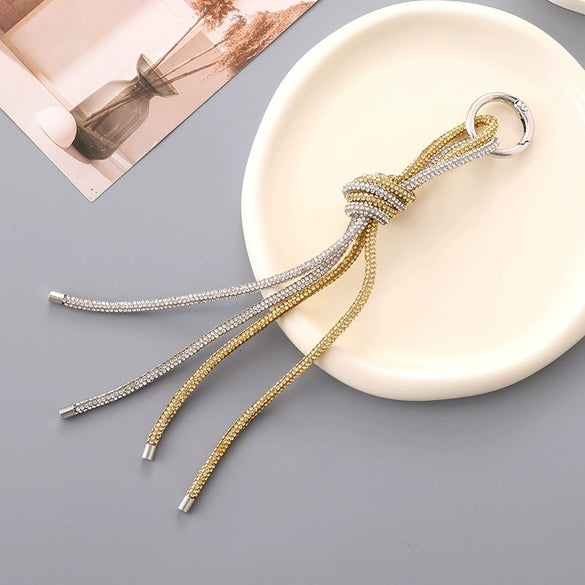 Luxury Rhinestone Mobile Phone And Bag Key Chain Pendant Chain With Diamond Chain Design