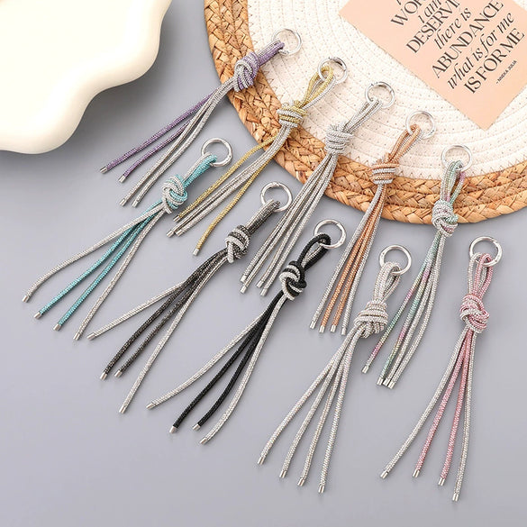 Luxury Rhinestone Mobile Phone And Bag Key Chain Pendant Chain With Diamond Chain Design