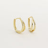 Luxury S925 Silver Ushaped Hoop Earrings Electroplated Unisex