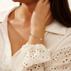 Luxury Style Geometric Silver Bracelet With Electroplating For Women And Men