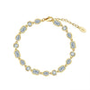 Luxury Style Geometric Silver Bracelet With Electroplating For Women And Men