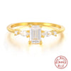 Luxury Textured Women's Silver Ring With Geometric Design And Electroplating