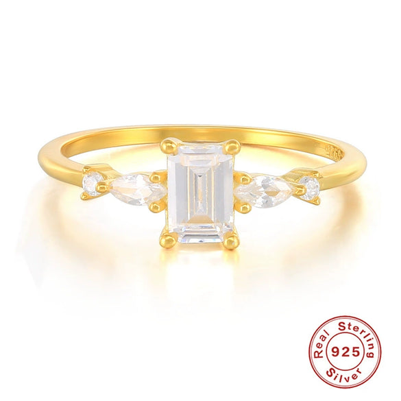 Luxury Textured Women's Silver Ring With Geometric Design And Electroplating