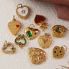 Luxury Vintage 316L Stainless Steel Oil Drop Pendant Accessories Series Earrings Necklace 18K Gold Plated