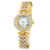 Luxury Women's Diamond Watch Alloy Case Steel Strap Round Dial Quartz